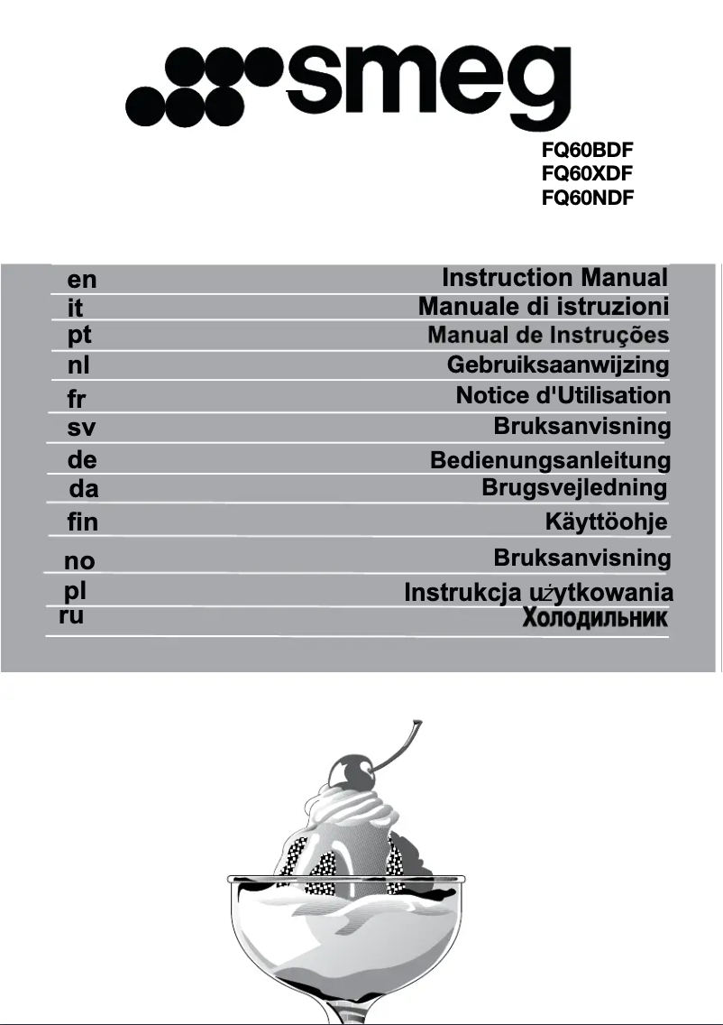 Page 1 de la notice Brochure Smeg FQ60NDF