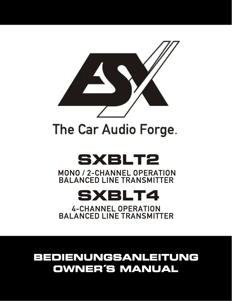 Image de la première page du manuel de l'appareil SXBLT4