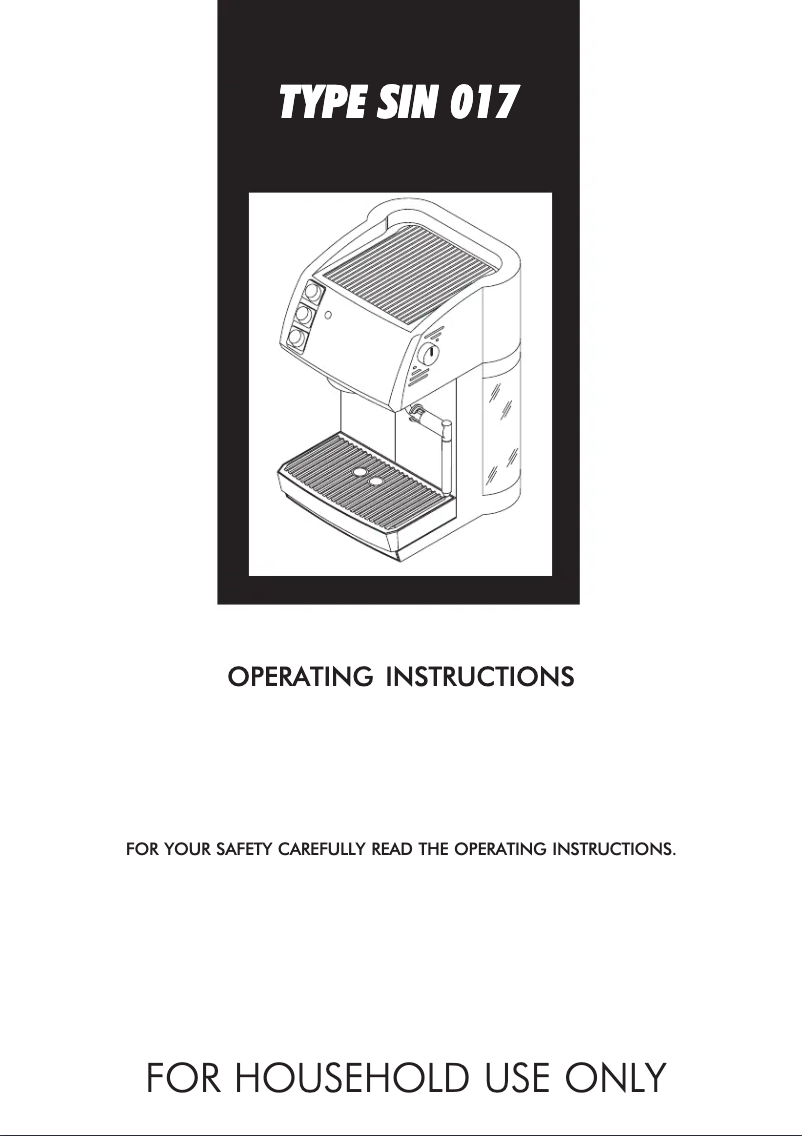 Page n°1 - Manuel utilisateur Philips Saeco Magic Cappuccino SIN017