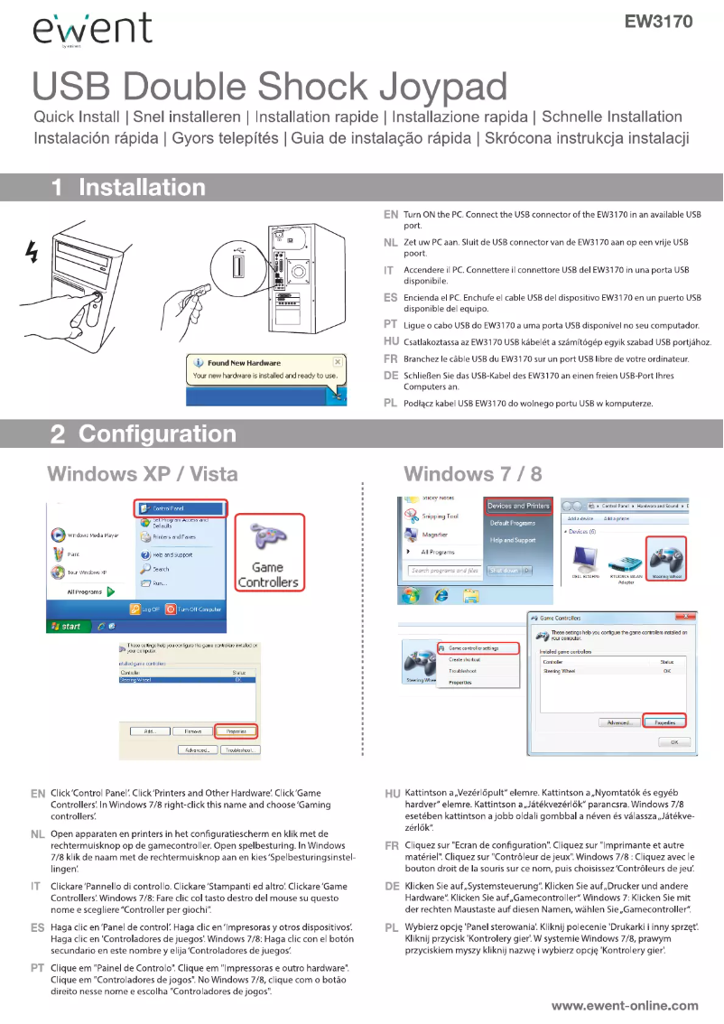 Page 1 de la notice Manuel utilisateur Ewent EW3170