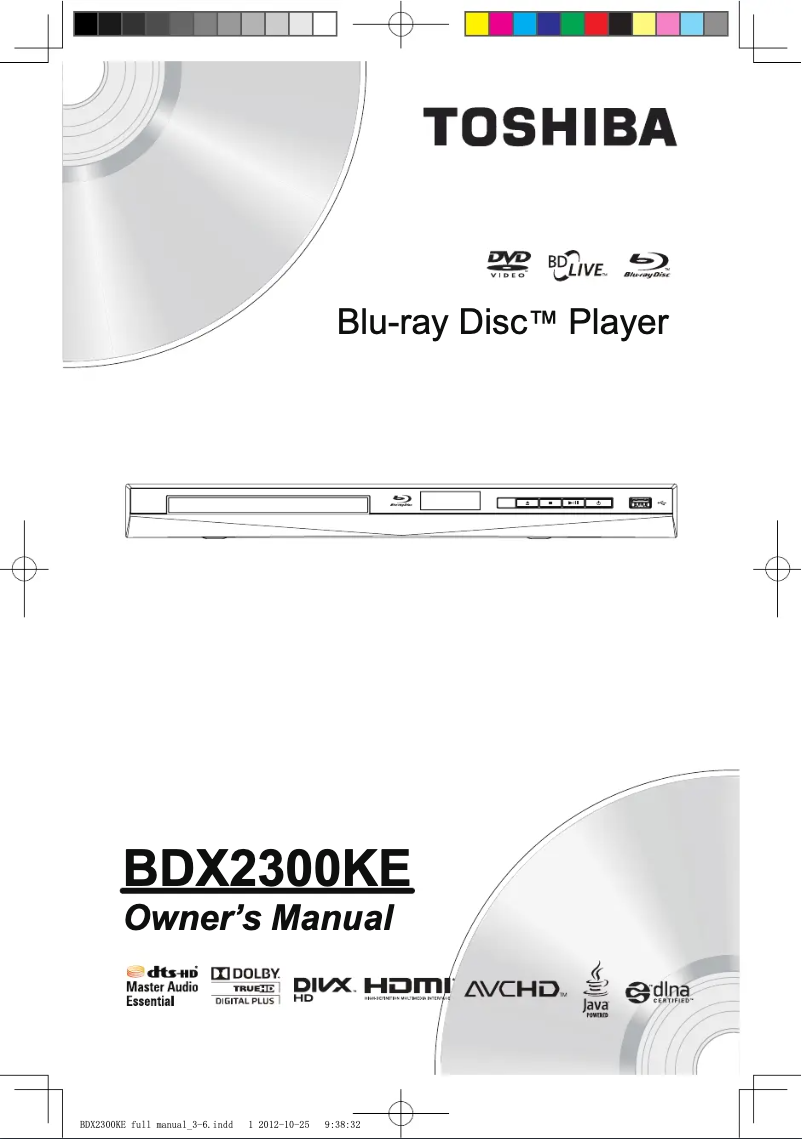 Image de la première page du manuel de l'appareil BDX2300KE