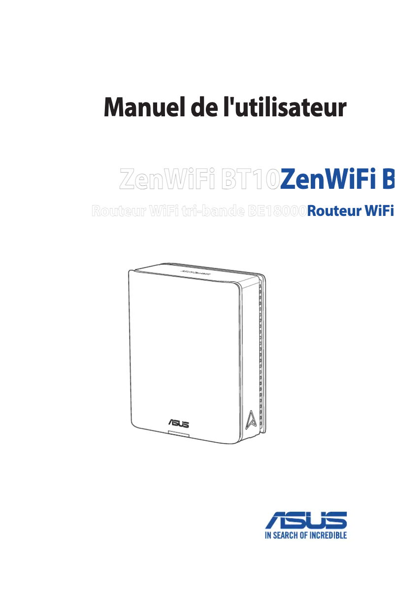 Image de la première page du manuel de l'appareil ZenWiFi BT10