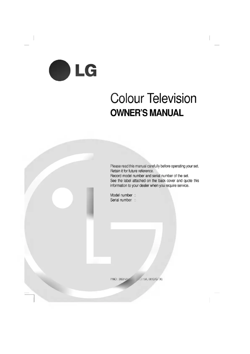 Page 1 de la notice Manuel utilisateur LG CE-20F80KX