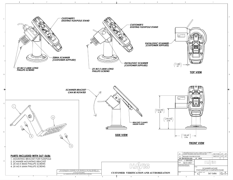 Page n°1 - Manuel utilisateur Havis 367-5686