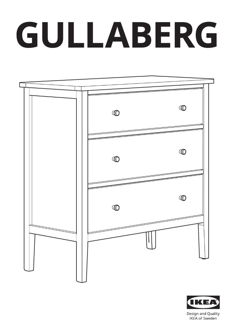 Page 1 de la notice Manuel utilisateur Ikea GULLABERG 305.617.68