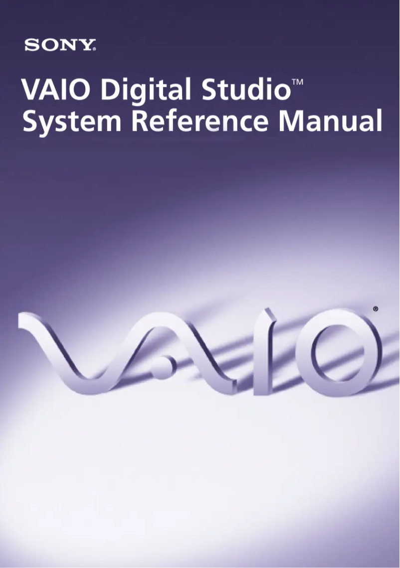 Page n°1 - Manuel utilisateur Sony PCV-RX540