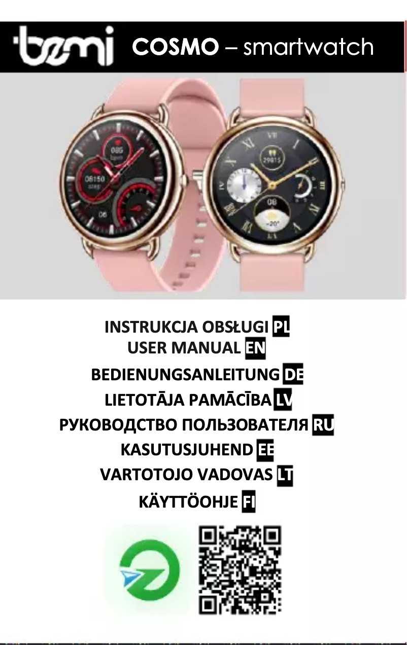 Page 1 de la notice Manuel utilisateur BEMI Cosmo