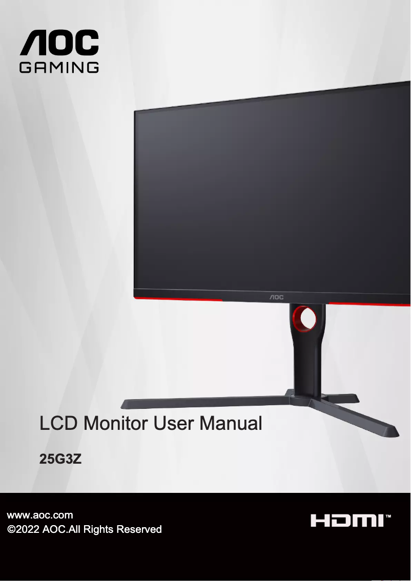 Image de la première page du manuel de l'appareil 25G3Z