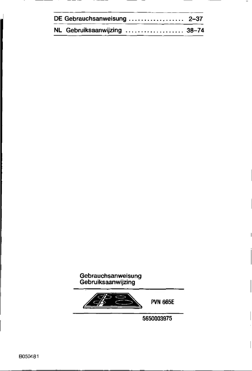 Page 1 de la notice Manuel utilisateur Bosch PVN665E