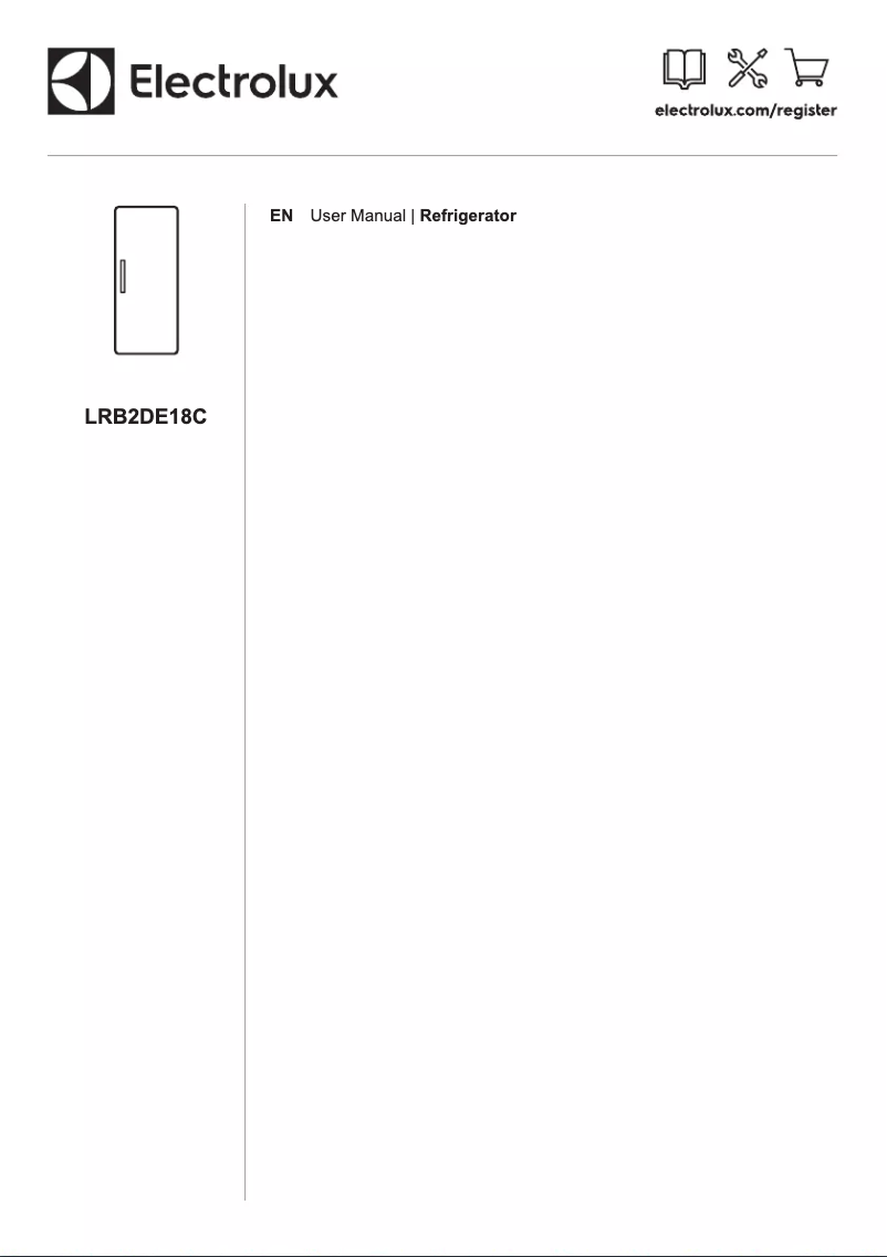 Page 1 de la notice Manuel utilisateur Electrolux LRB2DE18C