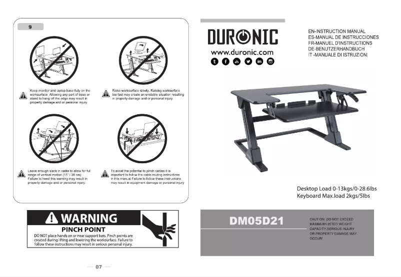 Image de la première page du manuel de l'appareil DM05D21