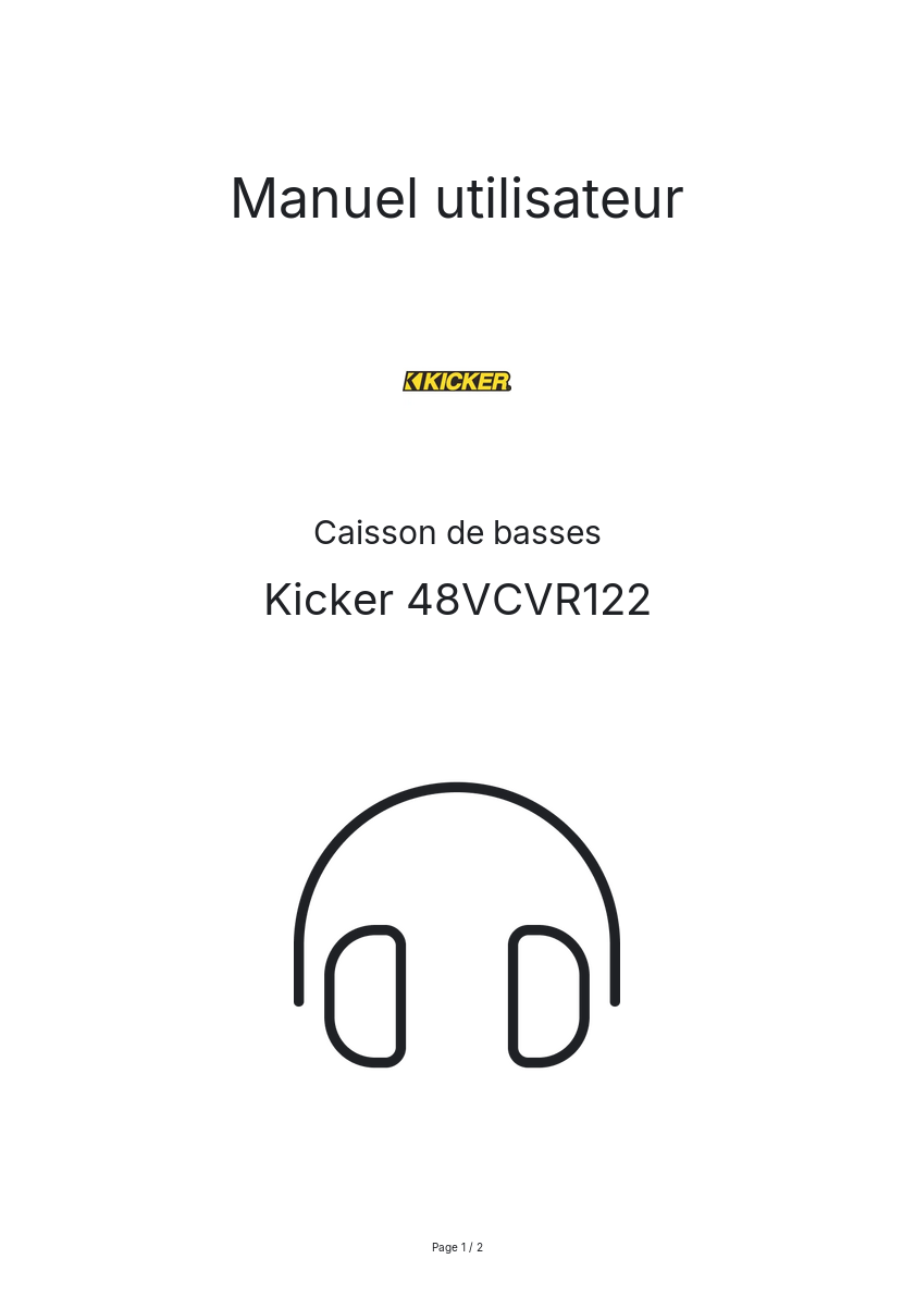 Image de la première page du manuel de l'appareil 48VCVR122