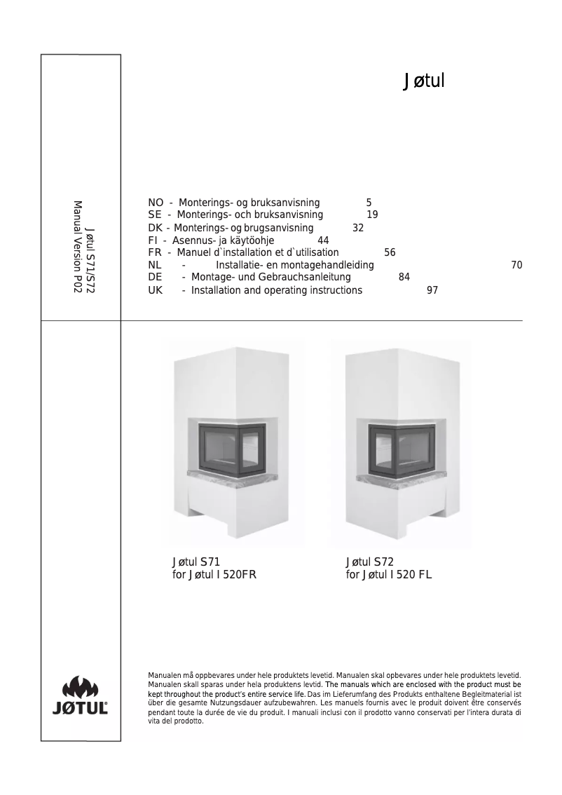 Image de la première page du manuel de l'appareil S72