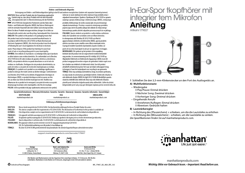 Page n°1 - Manuel utilisateur Manhattan 179607