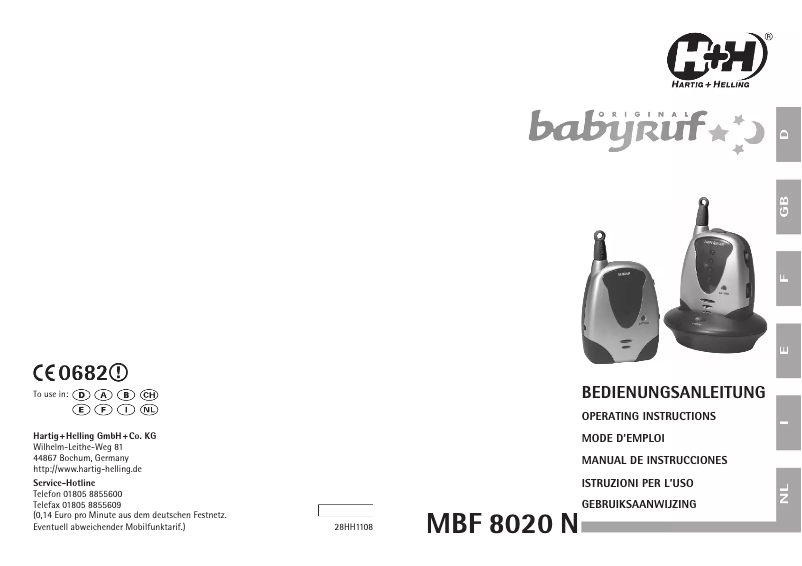 Image de la première page du manuel de l'appareil MBF 8020 N