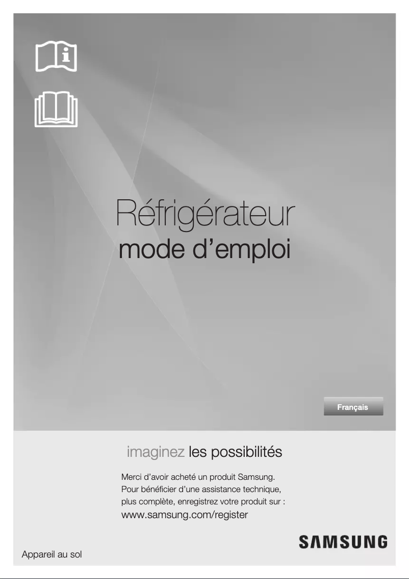 Page 1 de la notice Manuel utilisateur Samsung RF62DESL