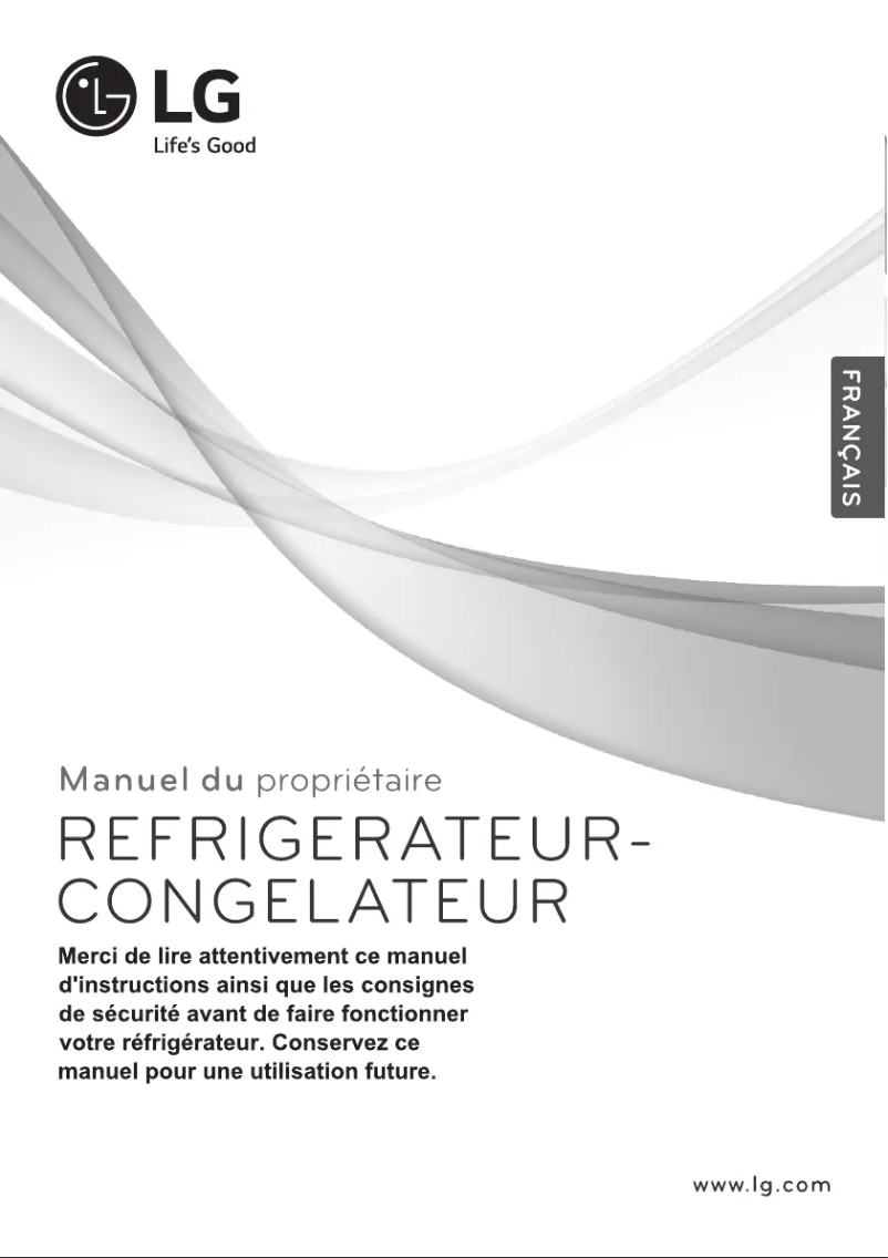Page 1 de la notice Manuel utilisateur LG GR-B622HLCL