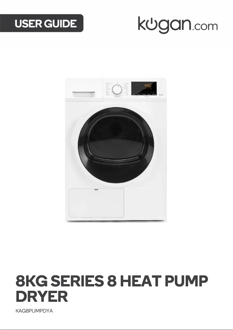 Image de la première page du manuel de l'appareil KAG8PUMPDYA