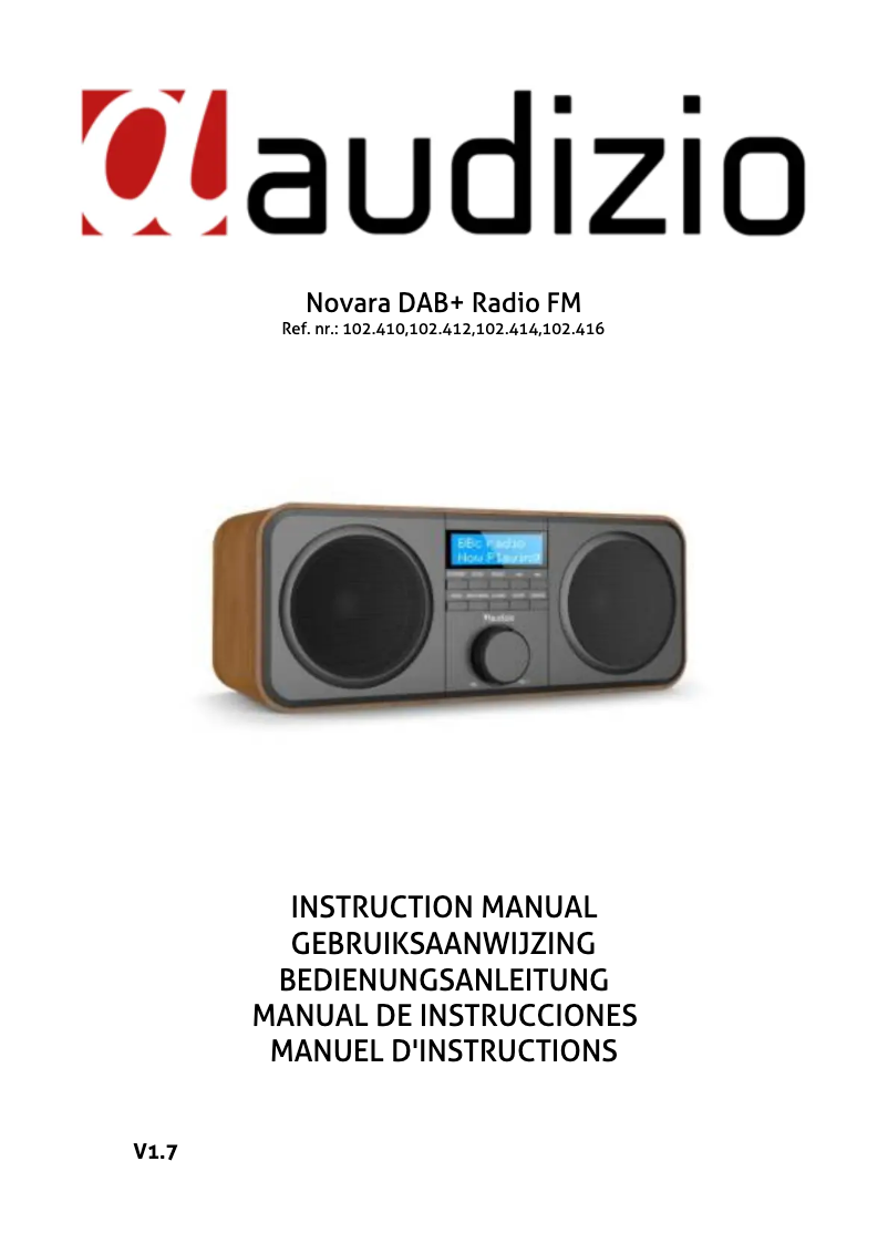 Page 1 de la notice Manuel utilisateur Audizio Novara