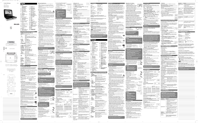 Image de la première page du manuel de l'appareil PET704