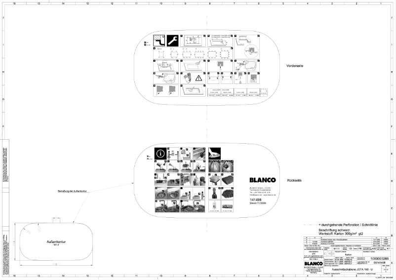 Page 1 de la notice Manuel utilisateur BLANCO JOTA 160-U