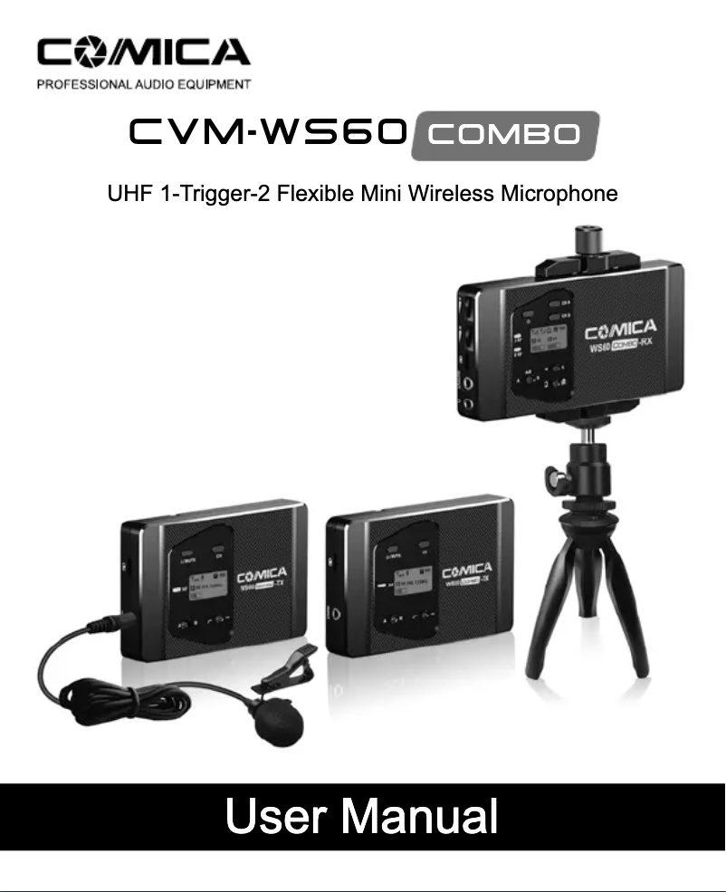 Page 1 de la notice Manuel utilisateur Comica CVM-WS60 COMBO