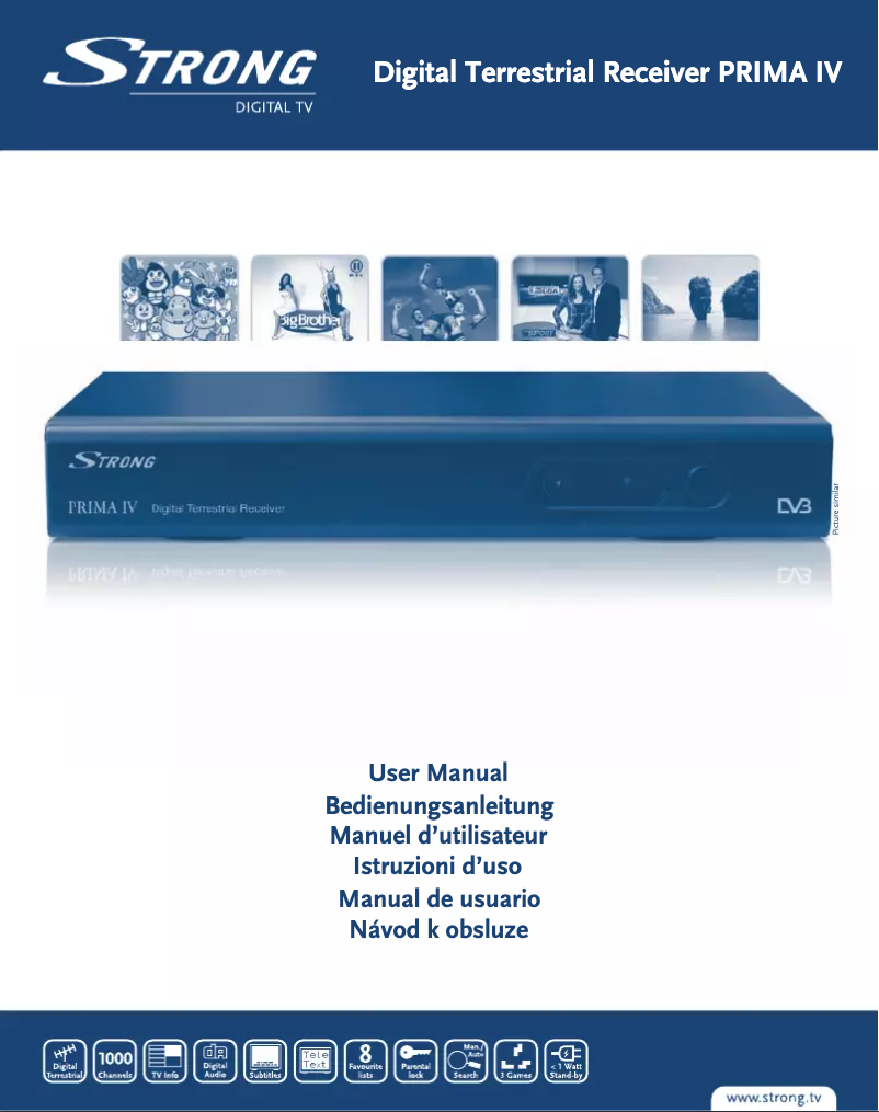 Page 1 de la notice Manuel utilisateur Strong Prima IV