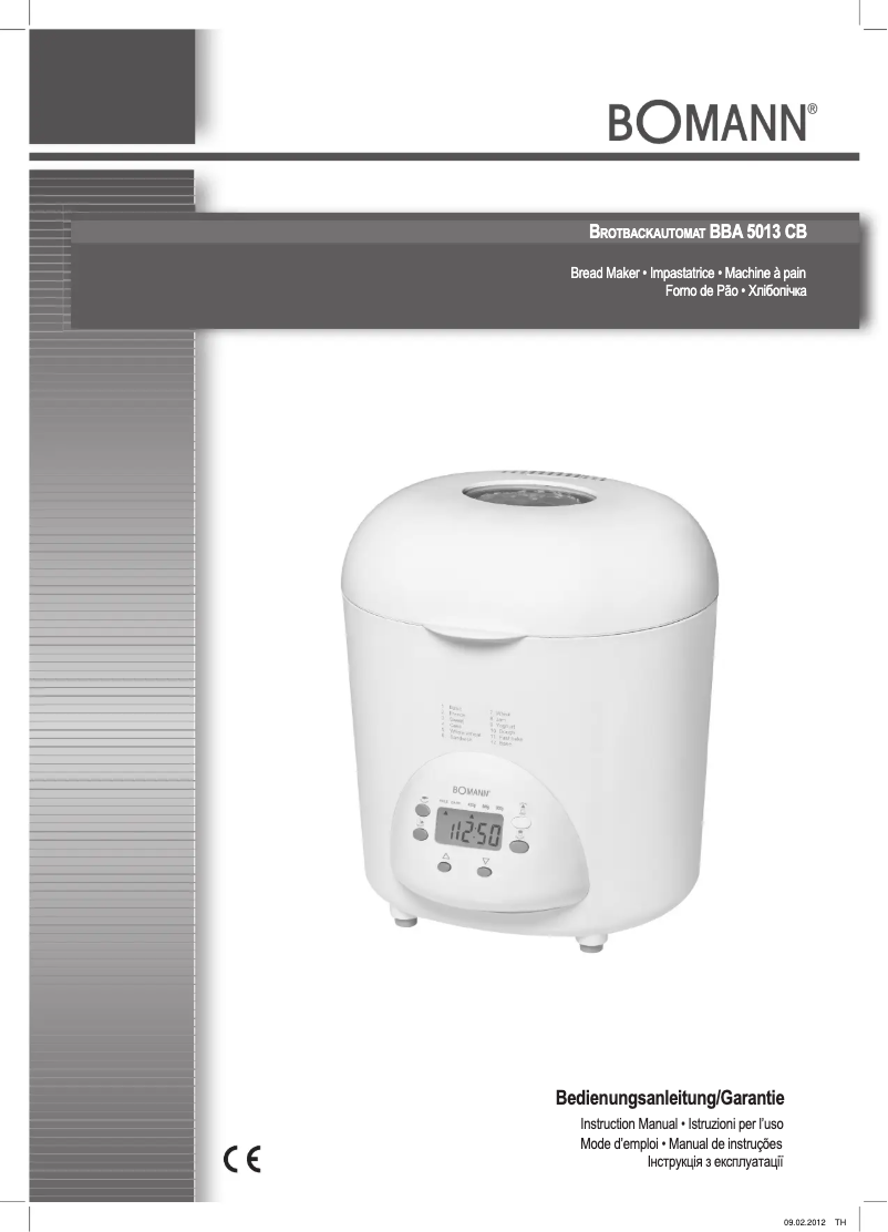 Page 1 de la notice Manuel utilisateur Bomann BBA 5013 CB