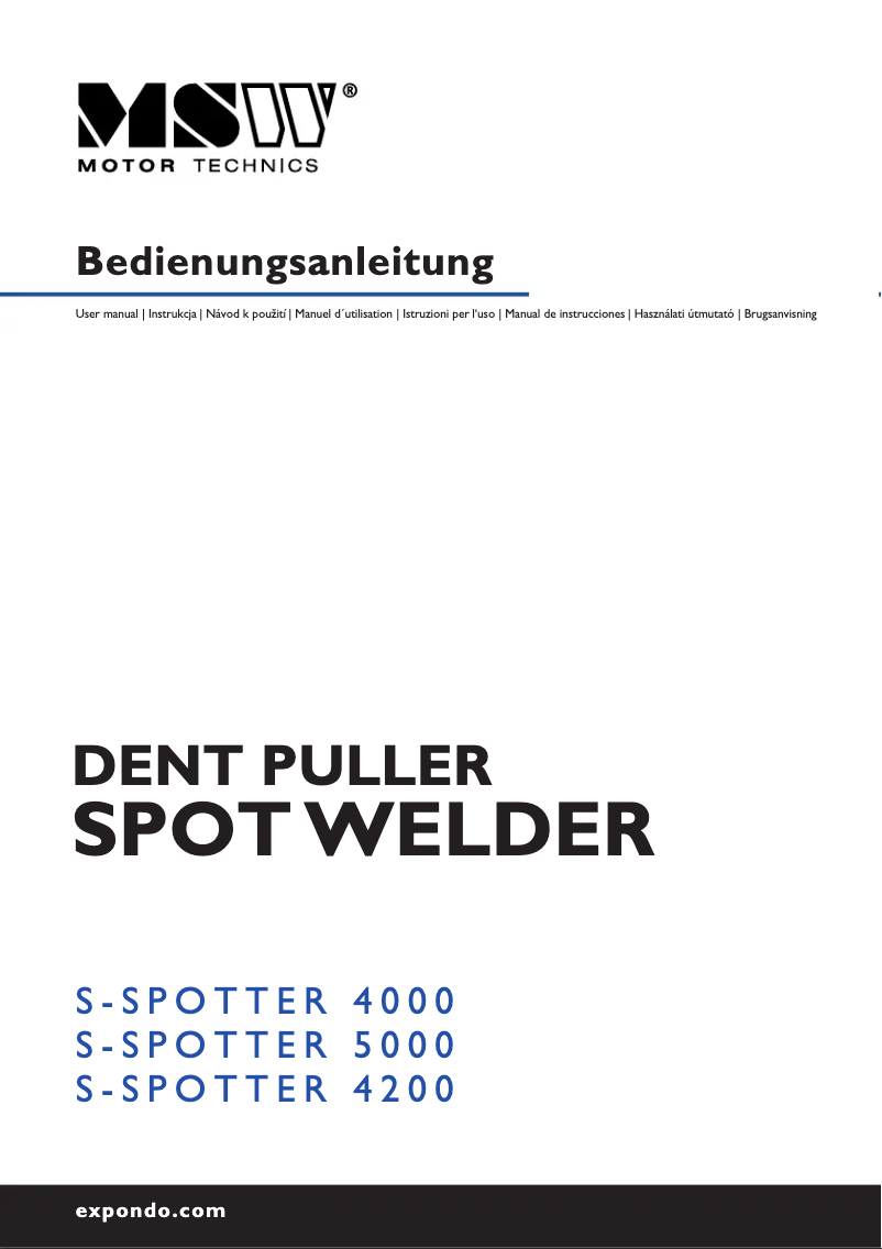 Image de la première page du manuel de l'appareil S-SPOTTER 5000