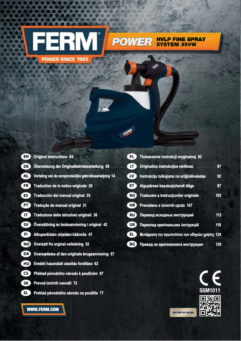 Image de la première page du manuel de l'appareil SGM1011