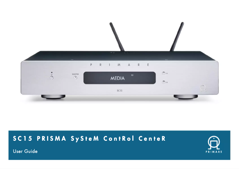 Page 1 de la notice Manuel utilisateur Primare SC15 Prisma