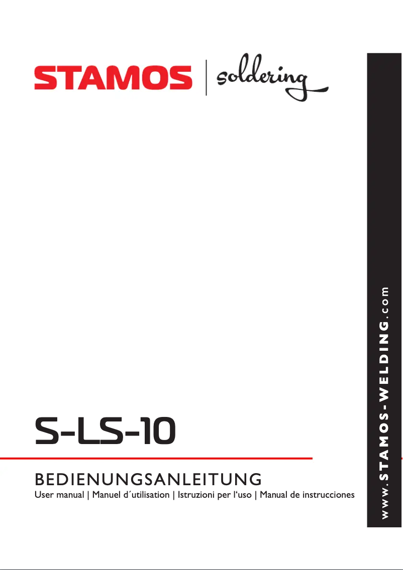 Page n°1 - Manuel utilisateur Stamos S-LS-10