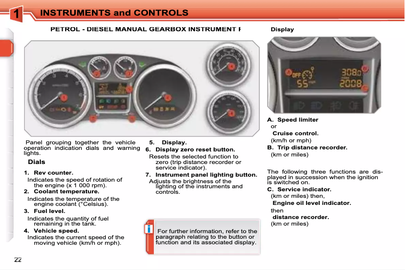 Page 1 de la notice Manuel utilisateur Peugeot 308 SW BL (2008)