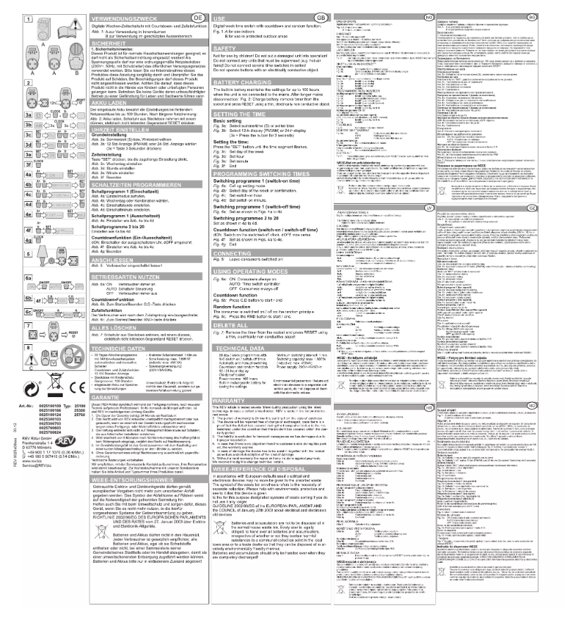 Page n°1 - Manuel utilisateur REV 0025300103
