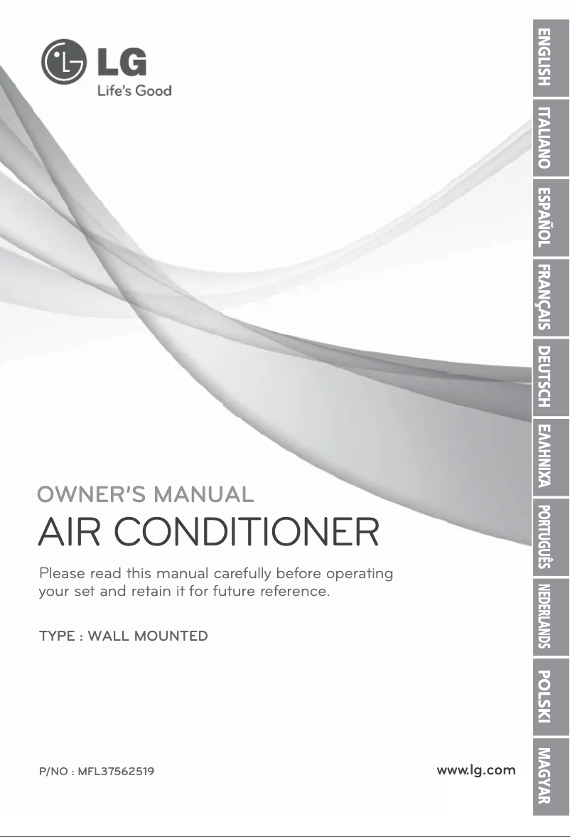 Image de la première page du manuel de l'appareil ASNH09GERU3