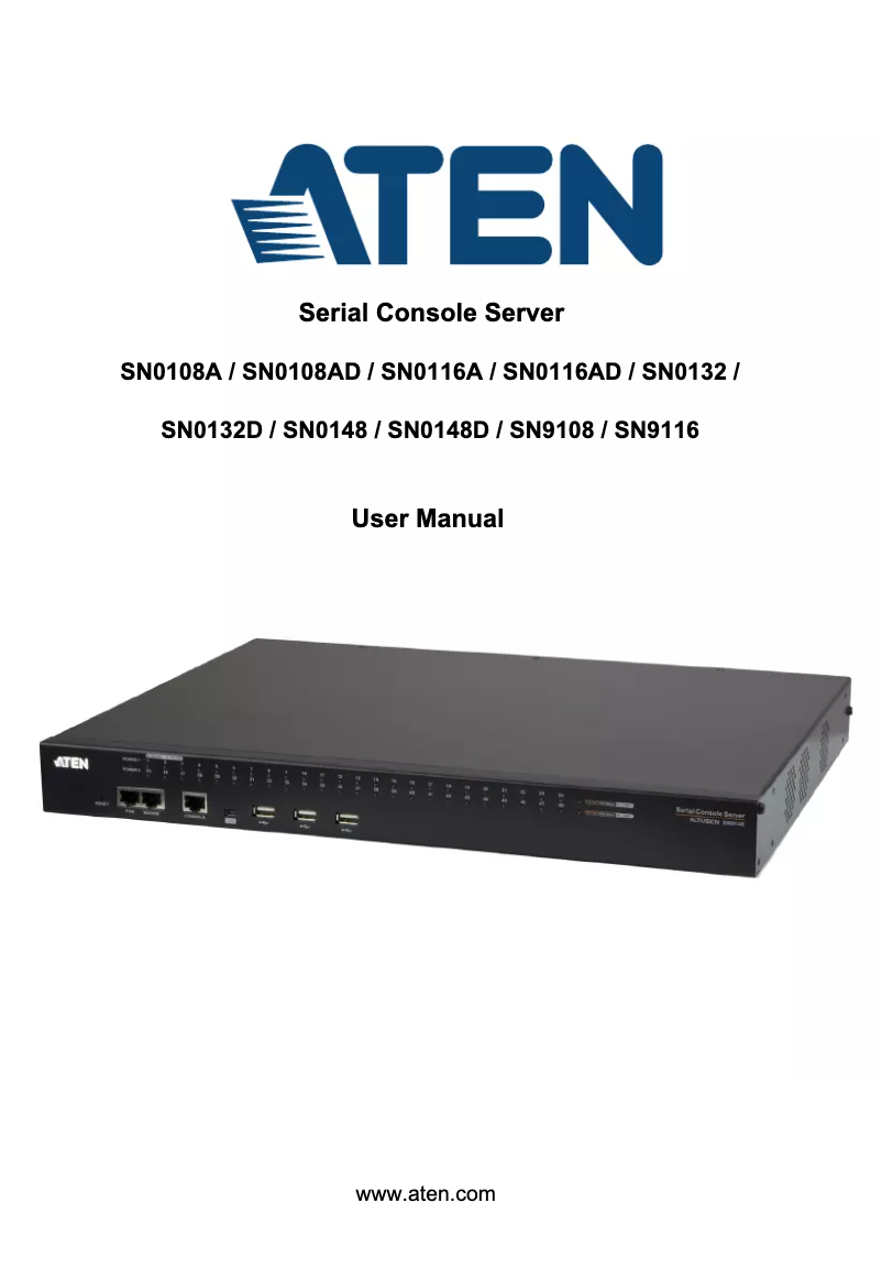 Page n°1 - Manuel utilisateur ATen SN0108A-AX-G