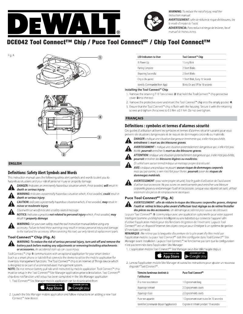 Página 1 del manual Manual de usuario DeWalt DCE042