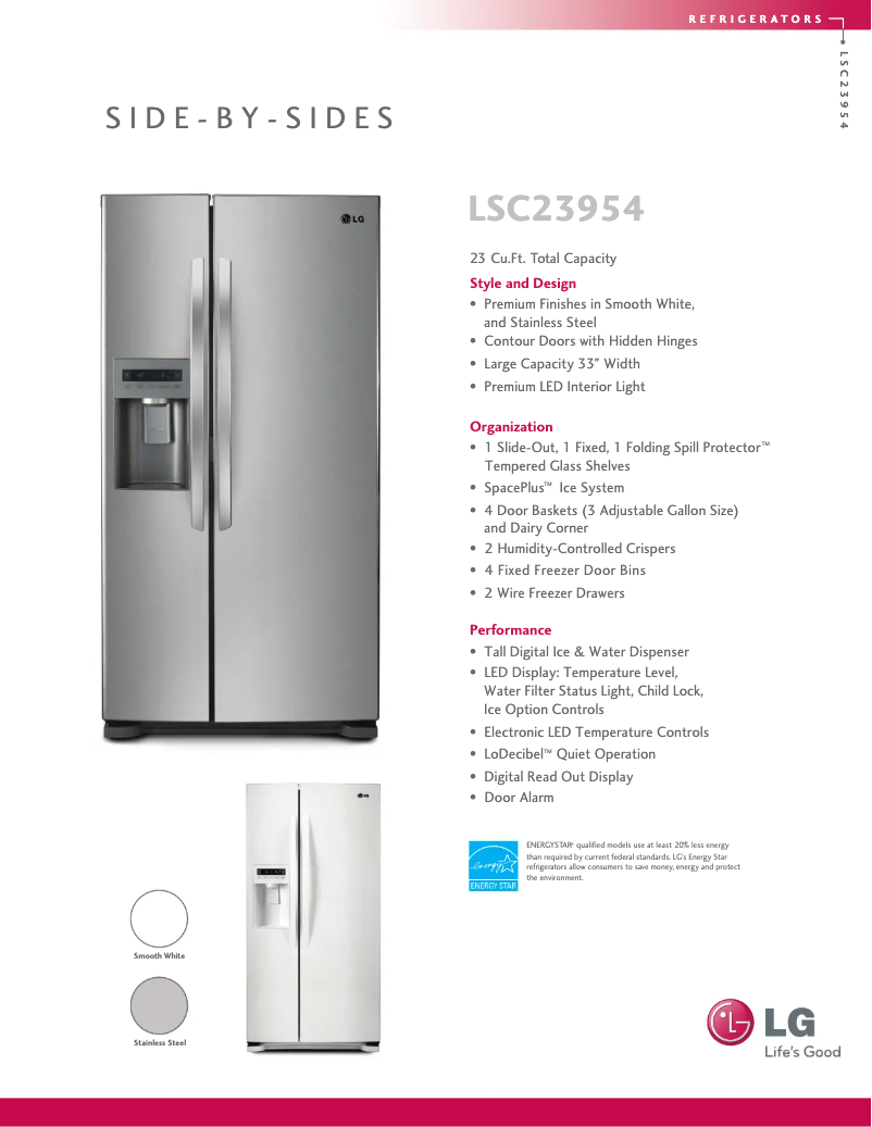 Image de la première page du manuel de l'appareil LSC23954ST