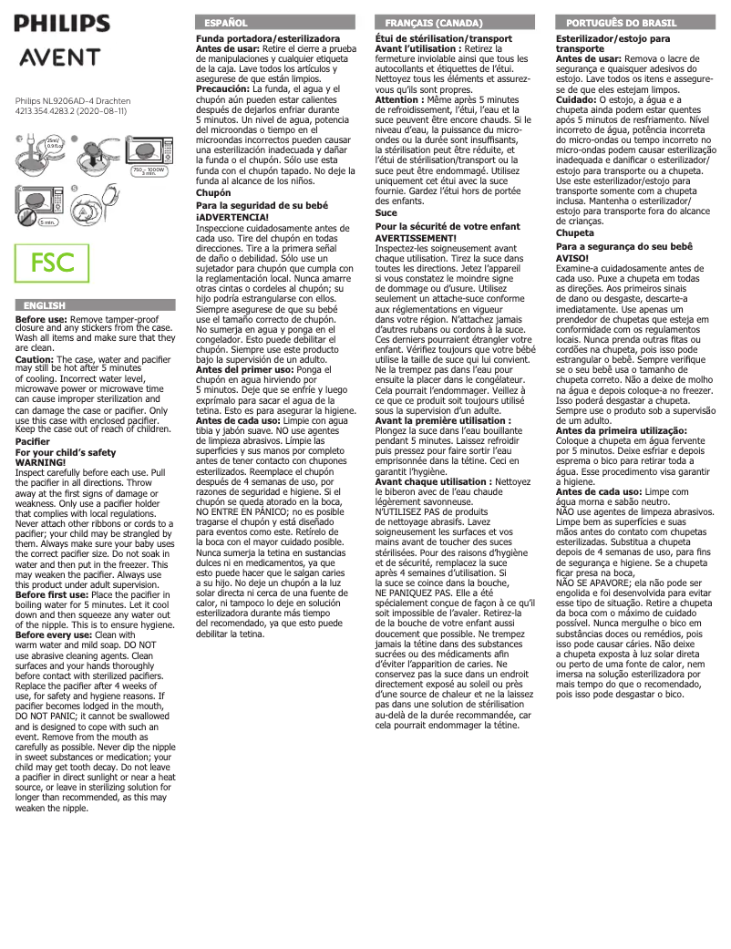 Página 1 del manual Manual de usuario Philips Avent SCF086