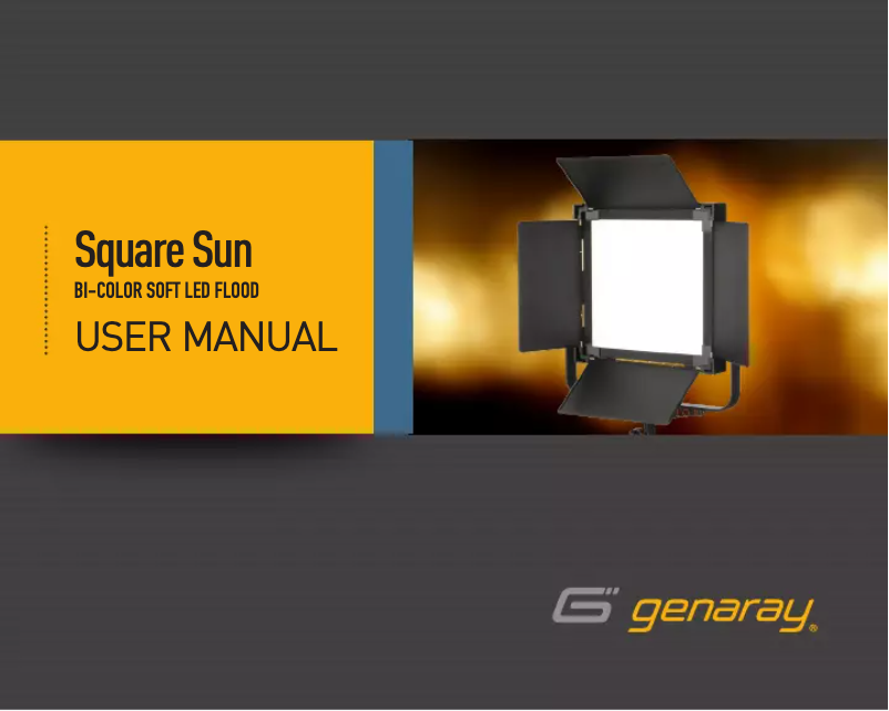 Página 1 del manual Manual de usuario Genaray Square Sun
