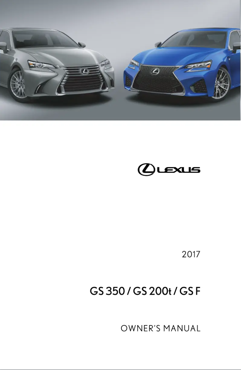 Page 1 de la notice Manuel utilisateur Lexus GS 350 (2017)