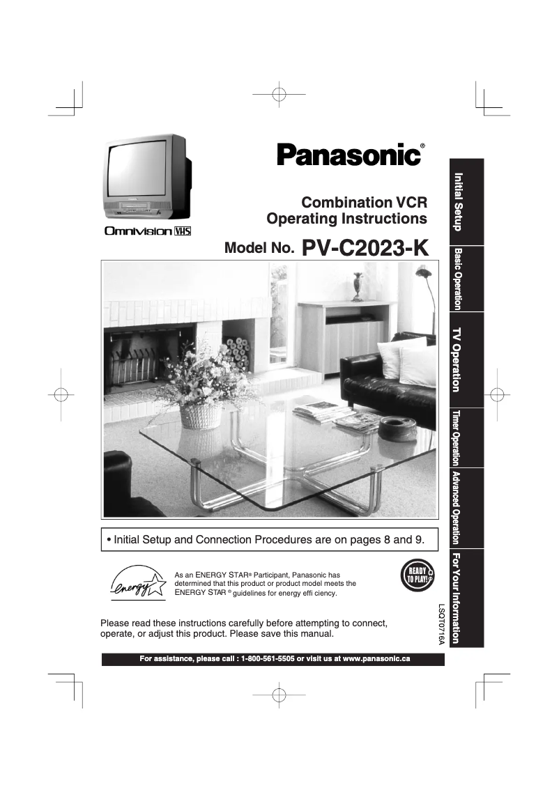 Page 1 de la notice Manuel utilisateur Panasonic PV-C2023