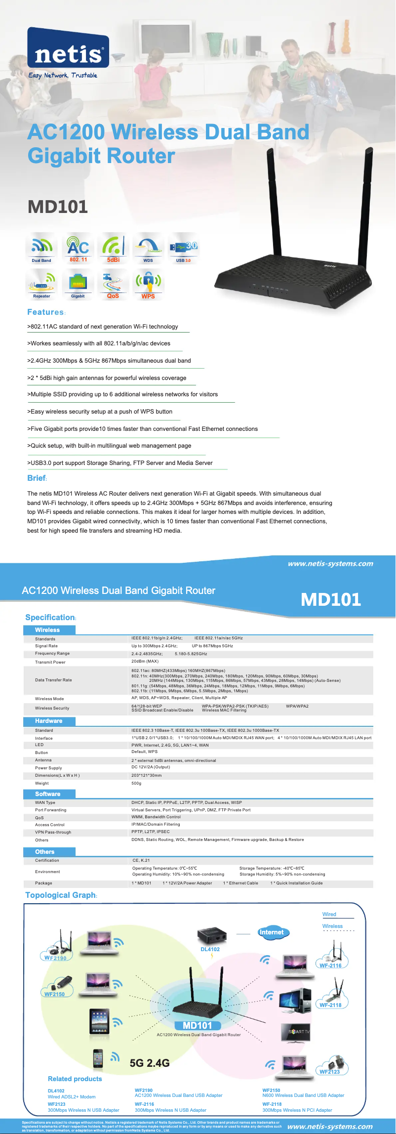 Page n°1 - Manuel utilisateur Netis MD101