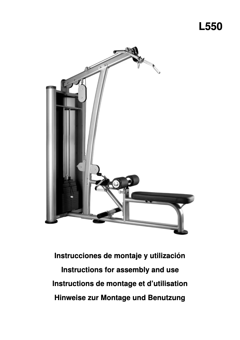 Page 1 de la notice Manuel utilisateur BH Fitness L550