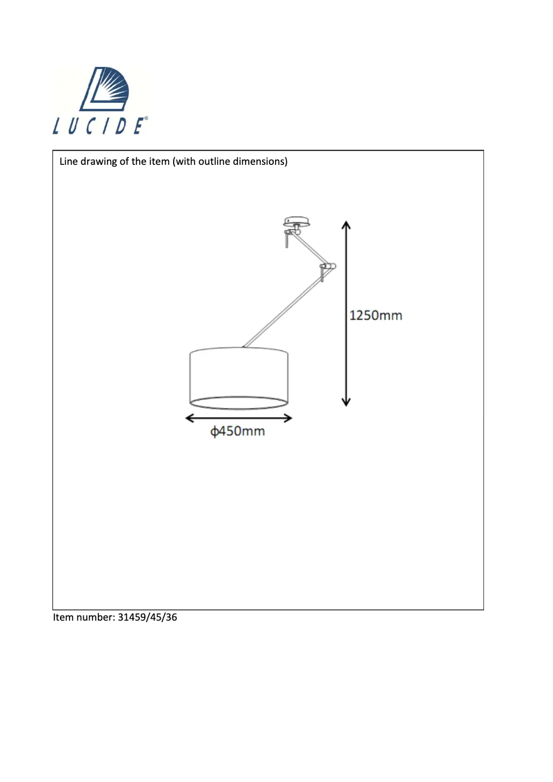 Page 1 de la notice Manuel utilisateur Lucide Eleni 31459/45/36
