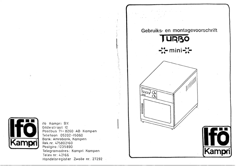 Page n°1 - Manuel utilisateur Ifö Kampri Turbo-Mini (5 buttons)