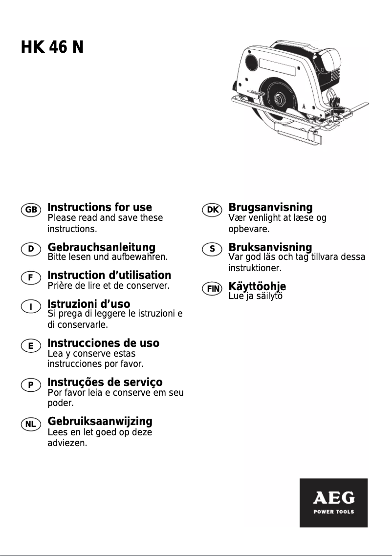 Imagen de la primera página del manual del dispositivo HK 46 N