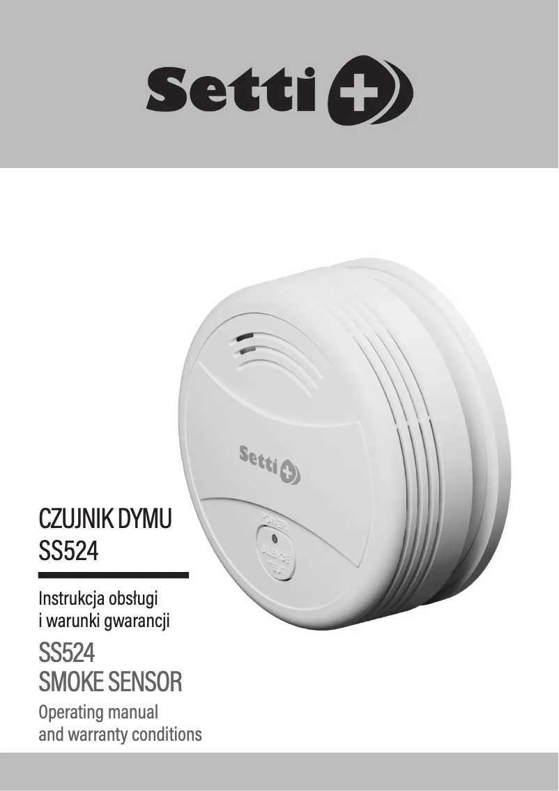 Page n°1 - Manuel utilisateur Setti+ SS524