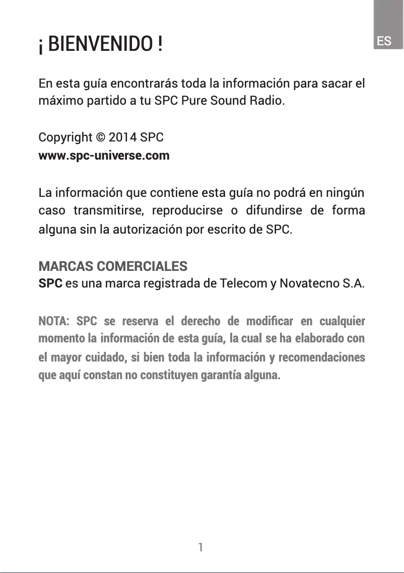 Image de la première page du manuel de l'appareil Sport Clip