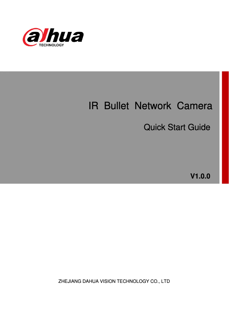 Page n°1 - Manuel utilisateur Dahua Technology Lite IPC-HFW2431T-ZS-S2